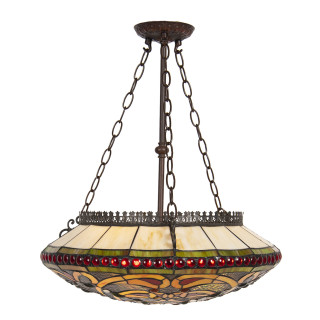 5LL-6082 Tiffany-Decken-Lampe-Leuchte Ø 51*112 cm E27/max 3*60W Clayre & Eef