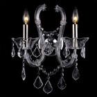 LumiLamp - Wandlampe Kristallglas Leuchter E14/max 2 40W...