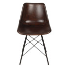 50514 Design-Stuhl Lederstuhl 46*48*79 cm Clayre & Eef