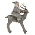 K.6PR4730 Santa Claus Weihnachtsmann reitend auf Rentier...
