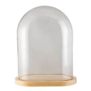 Clayre & Eef - Glasglocke Foodcover Stolpe Gloche Lebensmittelaufbewahrung - 34 20 40 cm