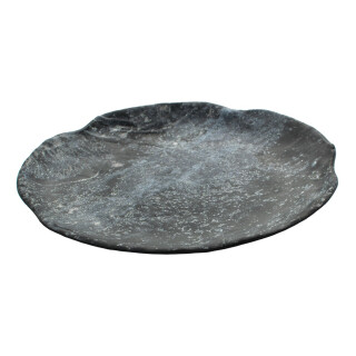 GD30418SL Teller Frühstücksteller Kuchenteller Design schwarzer Marmor 25,5 cm