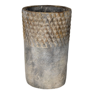 6TE0365L Blumentopf Übertopf Vasen-Form Pflanzschale Ø 14*23 cm Clayre & Eef