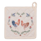 CAR45 Topflappen Kochlappen Serie Chicken and Rooster...