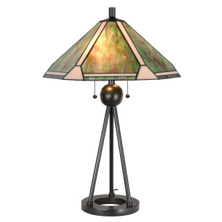 5LL-6165 Tiffany-Lampe Tischleuchte Tischlampe Ø 50*73 cm E27/max 2*60W Clayre & Eef/Lumilamp