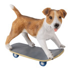 6PR3349 Deko-Figur Hund auf Skateboard 18*9*18 cm Clayre...