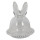 6GL3376 Glashaube Gloche Glasglocke Stolpe Osterhase Osterdeko Etagere Ø 14*16 cm Clayre & Eef