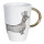 6CEMU0026 Tasse Becher Mug Dackel mit Krone 12*9*10 cm / 200 ml Clayre & Eef