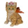 6PR3352 Deko-Figur Katze Kätzchen mit Blumen und Flügeln 12*10*15 cm Clayre & Eef