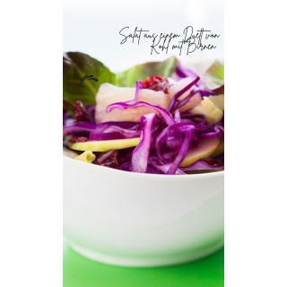 600-12 Gratis Download Rezept Salat von einem Duett von Kohl mit Birne