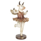 6PR3223 Deko-Figur Kuh tanzende Ballerina 17*16*34 cm...