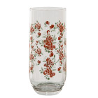 6GL3552 Trinkglas Becherglas Glas mit Blumen Blüten...