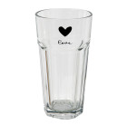 6GL3713 Trinkglas Becherglas Glas Love Herz Ø 8*15...
