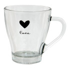 6GL3710 Glas Teeglas Henkelglas Herz Love Trinkglas...