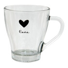 Clayre & Eef - Glas Teeglas Henkelglas Herz Love...