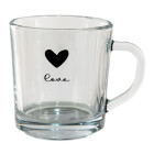 Clayre & Eef - Glas Teeglas Henkelglas Herz Love /...