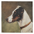 50627 Bild Wanddekoration Segeltuch Hund Terrier 60*3*60...