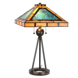 5LL-6164 Tiffany-Lampe-Leuchte Schreibtischlampe Tischlampe Stehlampe  61*61*73 cm E27/max 2*60W Clayre & Eef/Lumilamp