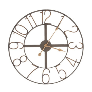 Clayre & Eef - Große Uhr Wanduhr Zeitmesser / 1 AA -  ca. 60 2 cm