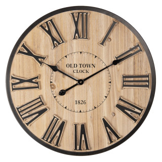 6KL0624 Old Town Clock Uhr Wanduhr XXL-Format Ø 60*5 cm / 1*AA Clayre & Eef
