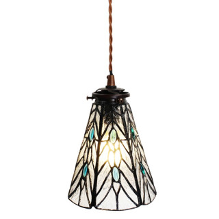 5LL-6197 Tiffany-Hängelampe-Hängeleuchte Lampe Leuchte Ø 15*115 cm E14/max 1*25W Clayre & Eef / Lumilamp
