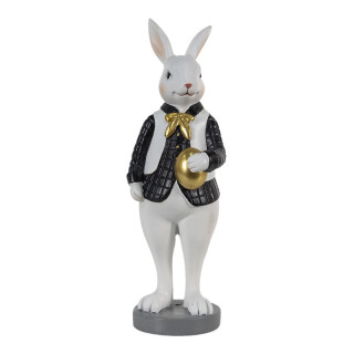 Clayre & Eef - Oster-Deko Osterhase mit Hut - 7 7 20 cm