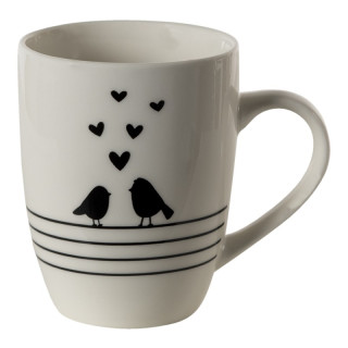 LBSMU Becher Tasse Mug Serie Love Birds 12*8*10 cm / 350 ml Clayre & Eef