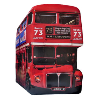 5Y1083 Textschild Blechschild Nostalgieschild Doppeldecker Bus England London 60*1*80 cm Clayre & Eef