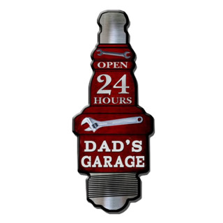 6Y4899 Nostalgieschild Blechschild Dad`s Garage 24 Hours 20*1*50 cm Clayre & Eef