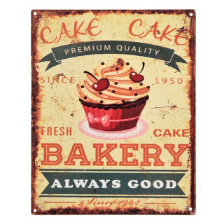 6Y5153 Nostalgieschild Blechschild Werbeschild Cake Bakery 20*1*25 cm Clayre & Eef