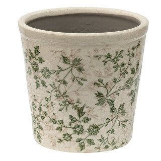 Clayre & Eef - Blumentopf Pflanztopf Pflanzschale Blumen Floral Blüten -  ca. 16 16 cm