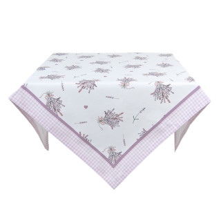 LAG01 Tischdecke Tischtuch Überdecke Napperon Serie Lavendel Garden 100*100 cm Clayre & Eef