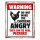 6Y5147 Textschild Warnschild Blechschild Nostalgieschild Warning Do not make the chickens angry 20*1*25 cm Clayre & Eef