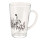 6GL4253 Glas-Becher-Tasse-Mug Kaffee-Tasse-Becher-Mug Hot Coffee 11*8*12 cm / 250 ml Clayre & Eef