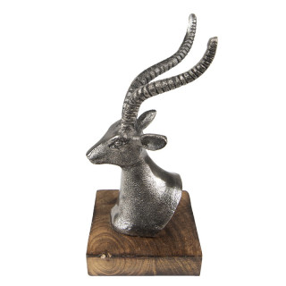 65143 Deko-Figur Weihnachtsdeko Kolonialstil Antilope Büste 10*8*18 cm Clayre & Eef
