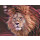 Foto133 Löwe Löwenkopf Löwenmähne König-der-Löwen-Tiere 60 x 45 cn Fotokunst auf Leinwand Bild Gemälde Wanddekoration Wandbild Art Kunst