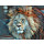 Foto137 Löwe Löwenkopf Löwenmähne 60 x 45 cm Fotokunst auf Leinwand Bild Gemälde Kunst Art König-der-Tiere-Löwen