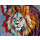 Foto139 Löwe Löwenkopf 60 x 45 cm Foto-Kunst auf Leinwand König-der-Löwen-Tiere Art Gemälde Kunst-Objekt 