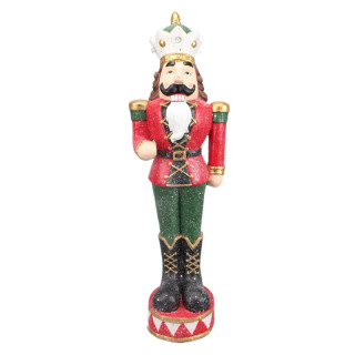 5PR0095 Effektvolle Statur Figur Nussknacker Weihnachtsdeko Christmas-Dekoration 28*20*89 cm Clayre & Eef