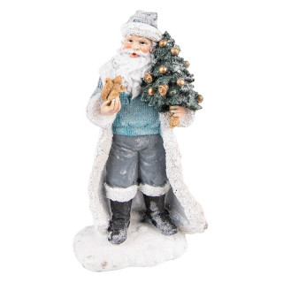 6PR3739 Deko-Figur-Skulptur Weihnachtsmann Nikolaus Santa-Claus Weihnachtsdekoration Christmasdeko 11*9*21 cm Clayre & Eef