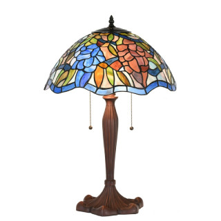 5LL-1204 Tiffany-Lampe-Leuchte-Tischlampe-Tischleuchte-Stehlampe Ø 41x60 cm E27/max 2x60W Clayre & Eef/Lumilamp