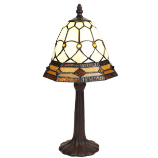 5LL-6273 Tiffany-Lampe-Leuchte-Tischlampe-Tischleuchte-Stehlampe Ø 21x39 cm E14/max 1x25W Clayre & Eef / Lumilamp