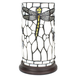 5LL-6302 Tiffany-Lampe-Leuchte-Stehlampe-Stehleuchte-Tischlampe Ø 15x26 cm E14/max 1x40W Clayre & Eef / Lumilamp