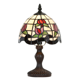 5LL-5619 Tiffany-lampe-Leuchte-Tischlampe-Stehlampe Ø 18x30 cm E14/max 1x25W Clayre & Eef / Lumilamp