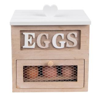6H2271 Eierhalter Eierschrank Eggs Stall Aufbewahrung 18x9x20 cm Clayre & Eef