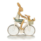 6PR3869 Deko-Figur Oster-Deko Oster-Hase auf Fahrrad mit...