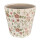 Clayre & Eef - Blumentopf Übertopf Pflanztopf Blüten Ranken Blumen -  ca. 12x10 cm