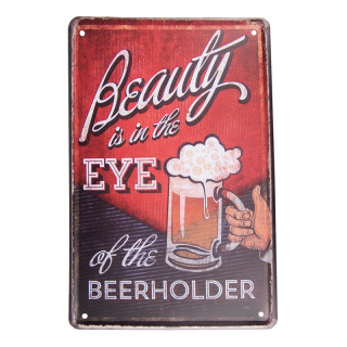 6Y5351 Nostalgie Schild Blechschild Werbeschild Textschild Beer Bier 20x1x30 cm Clayre & Eef