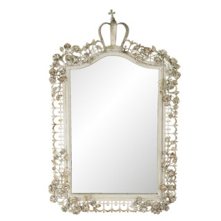 52S211 reichlich verziehrter Spiegel Wandspiegel mit Krone 63x6x102 cm Clayre & Eef