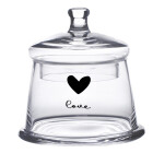 Clayre & Eef - Vorrats-Glas-Dose mit Deckel Herz Love...